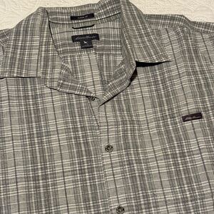 Eddie Bauer Men's Gray Checkered Shirt